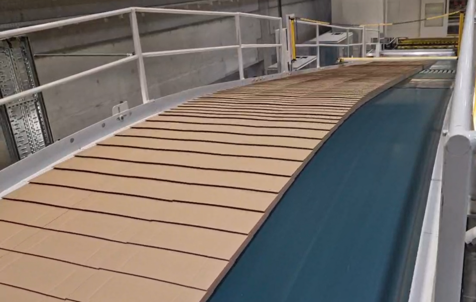 Stacked corrugated sheets