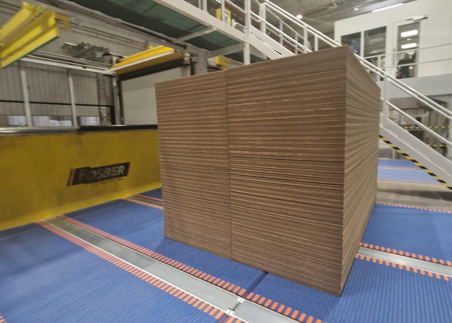 Finished corrugated sheets arranged into bundles